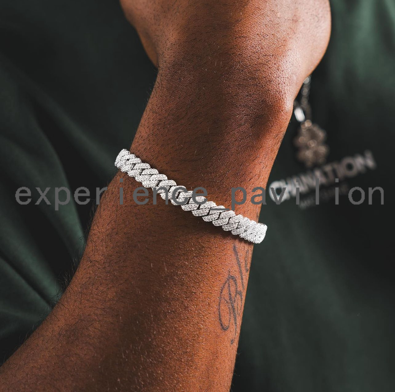 Hot Sale Moissanite Bracelet 2rows 8mm-20mm Wide Hip Hop Bracelet S925 Silver VVS Moissanite Diamond Cuban Bracelet for Men