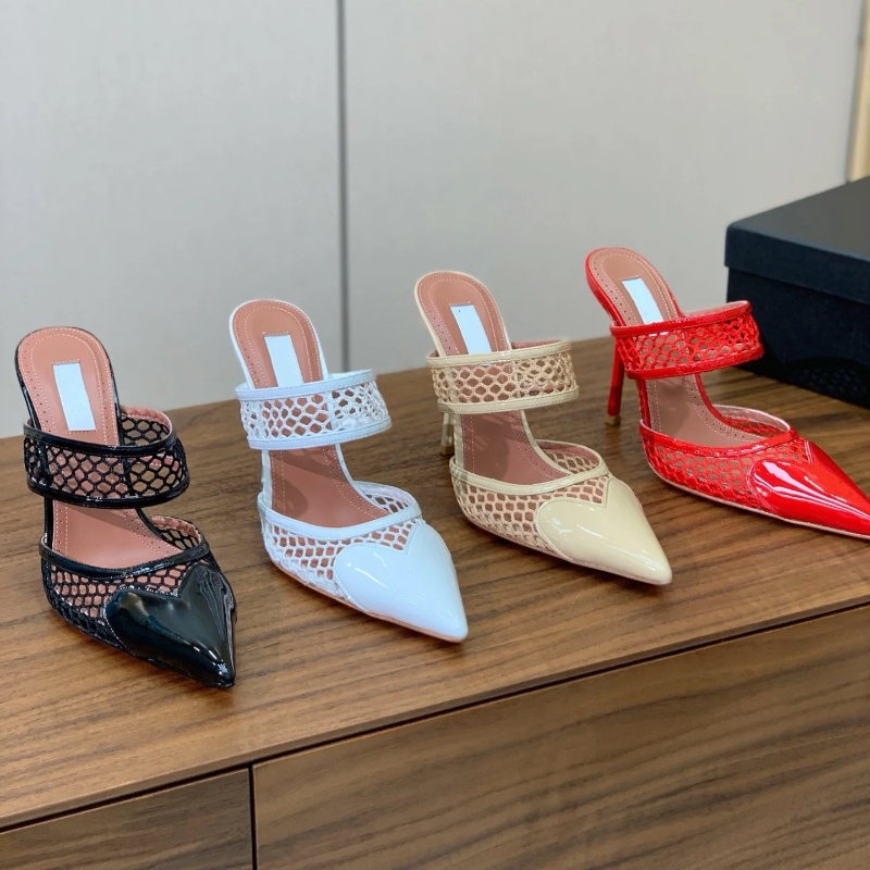 Fashion Women's Stiletto Heels Pointed Toe Mesh Breathable Evening Dress Shoes for Party Wedding Formal Occasion Designer Shoes Luxury Shoe Box Heel 10cm
