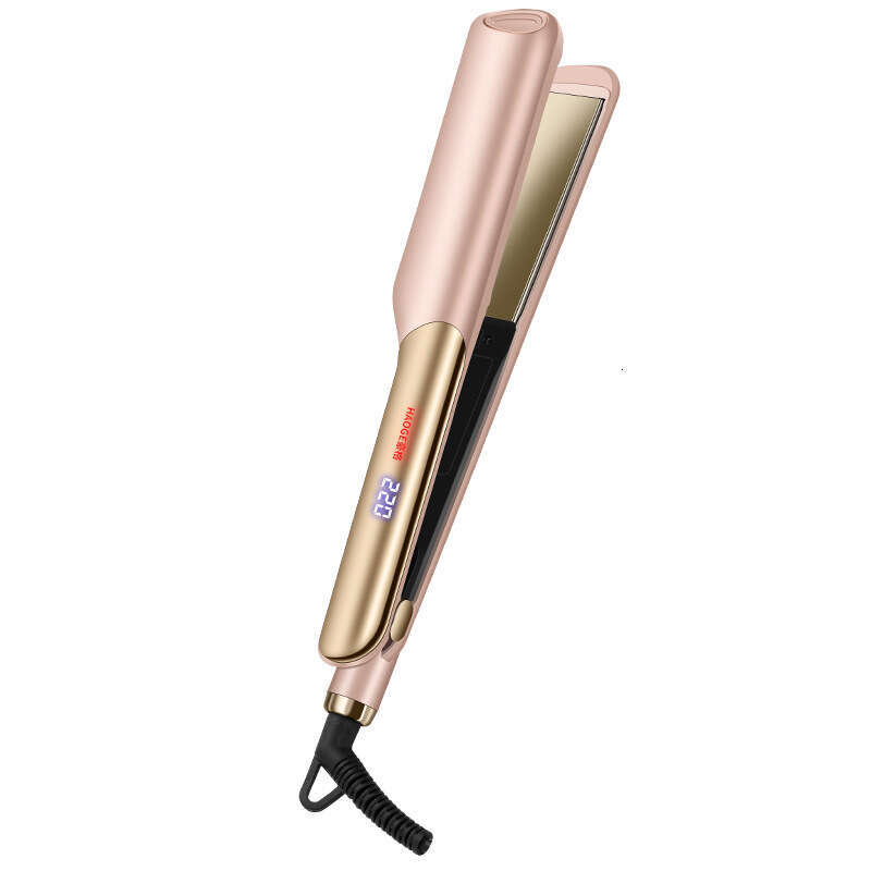 Professional Hair Salon Flat Iron Long-Lasting Styling No Damage Wide Plate Straightening And Curling Two-In-One