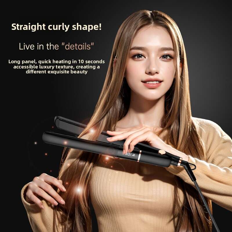 Professional Water-Based Paint Negative-Ion Coating Hair Straightener Curling And Straightening Dual-Use Household