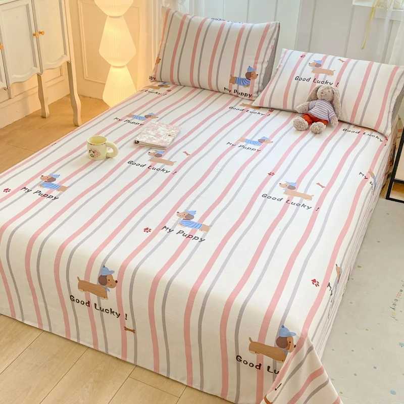 Cotton Flannel Bed Sheet Set - Printed Smooth Durable Lightweight Breathable 1/2/3 Piece Bedroom Collection Y250819