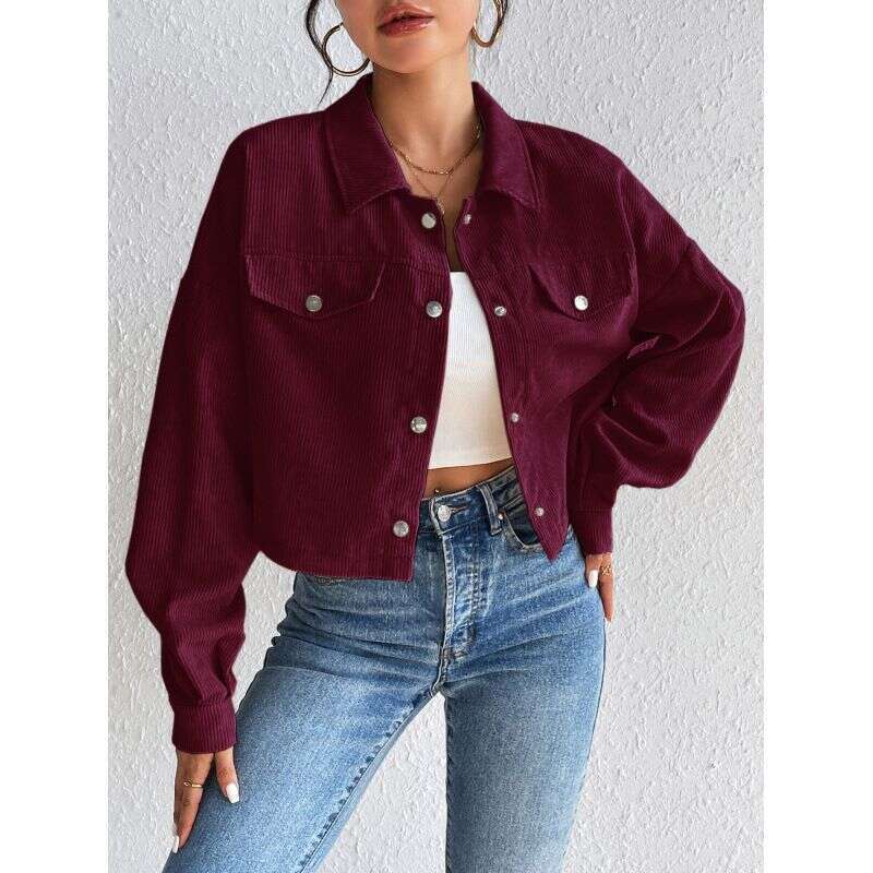 Women's Clothing Polo Collar Button Casual Jacket For Women