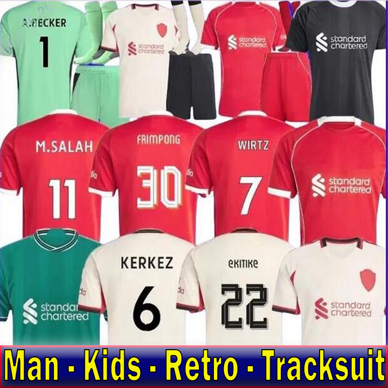 LFC 25 26 soccer jerseys MAC ALLISTER WIRTZ DARWIN SZOBOSZLAI jersey fans player Retro 2025 LFC Football Shirt Tracksuit men kids kit