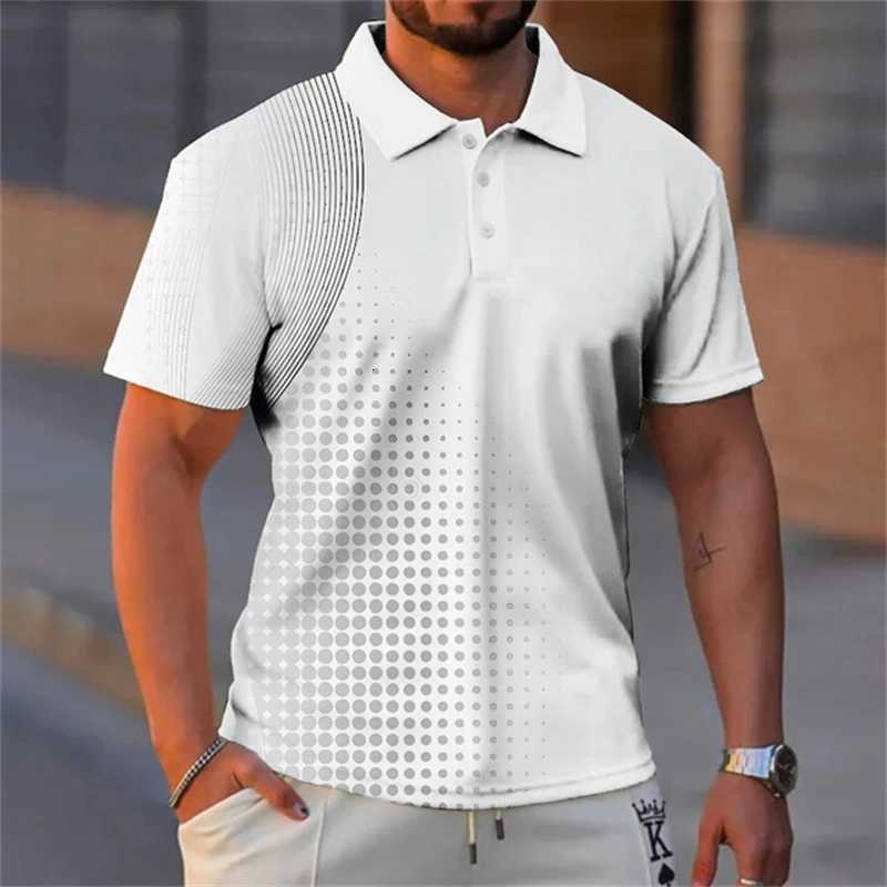 Simple Geometric Patterns Business For Men Summer Fashion Daily Wear 3D Printed Shirts Loose Breathable Shirts Y250819