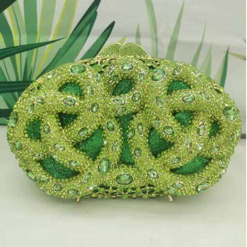 Designer Bags XIYUAN AB Green Rhinestone Crystal Clutches Women Evening Bags Wedding Party Female Handbags Mini Phone Case Clutch Purse Luxury Bag