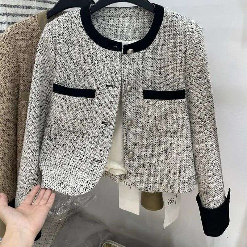 Women's Clothing short women's jacket autumn and winter gentle slim woven top