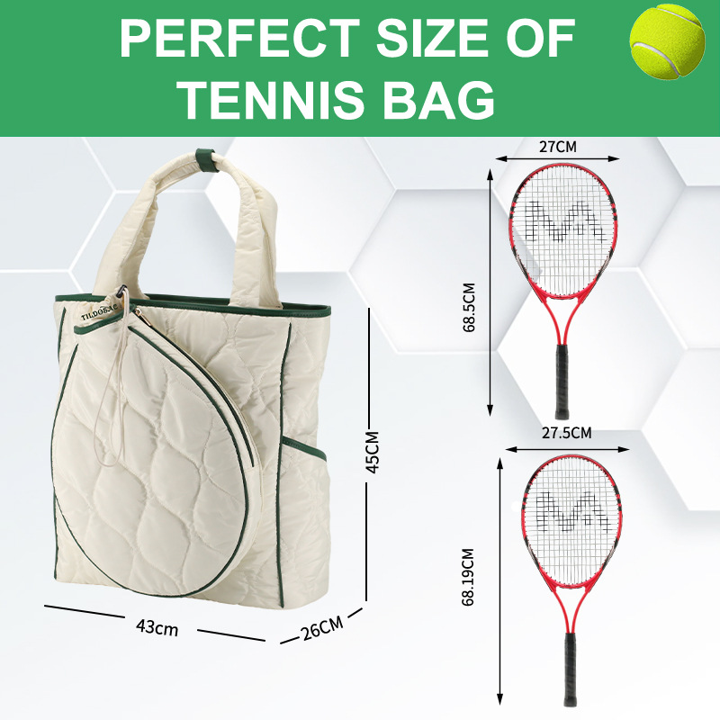Tennis Bags Tennis Racket Bag Women Tennis Tote Bag Handbag Waterproof Lightweight Badminton Racket Shoulder Bag Rackets With Removable Shoulder Strap