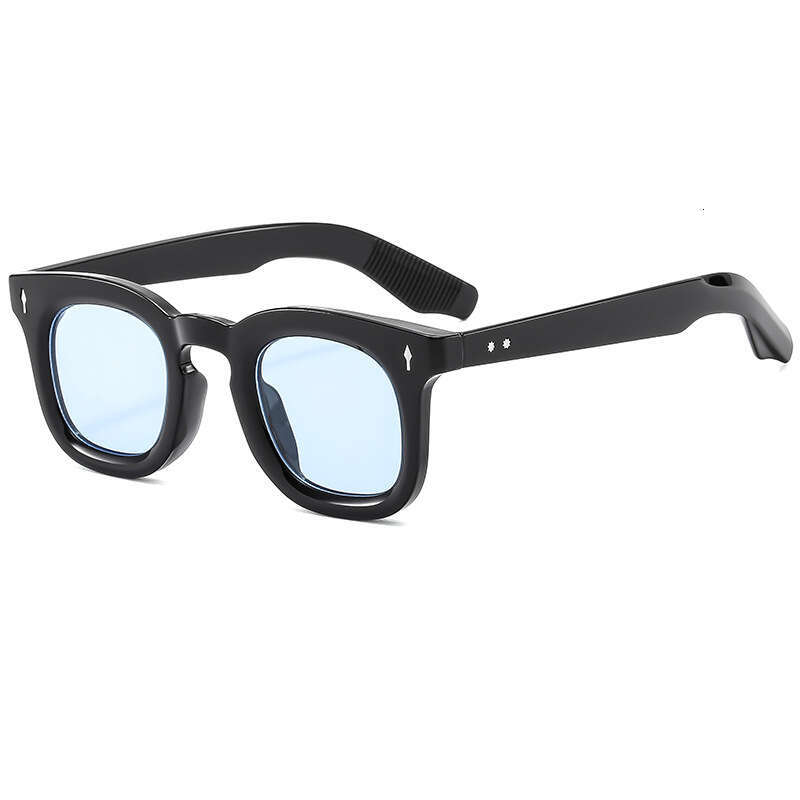 Men's Square Leopard Print Frame Travel Fashion Glasses Rivet New Style Designer Women's Sunglasses