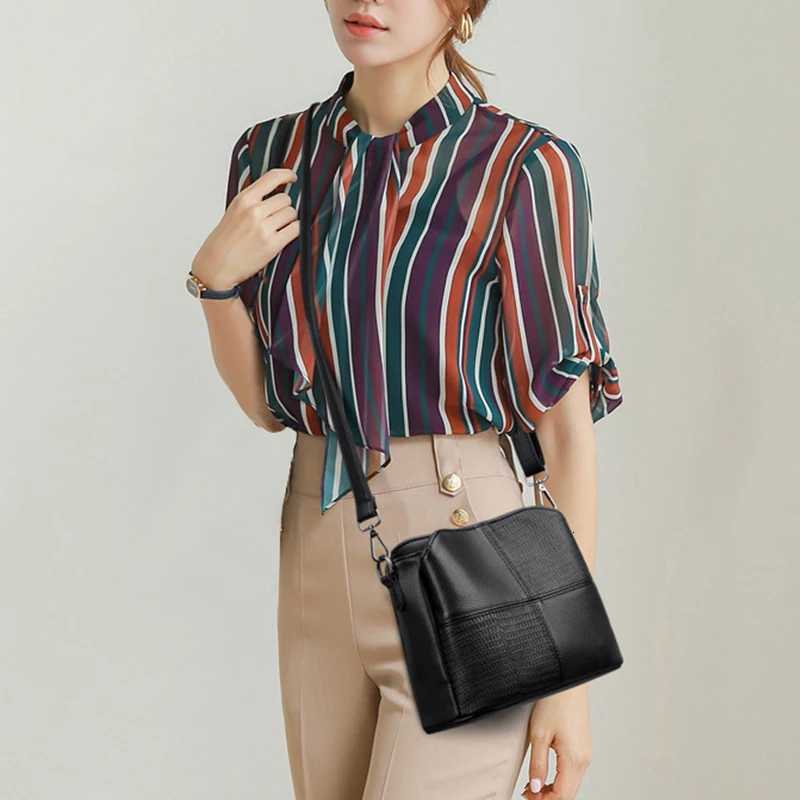 Simple StiTChing Shoulder Bags For Women Soft Leather Crossbody Messenger Bag Phone Purse Lady Handbag CluTCh Y250819