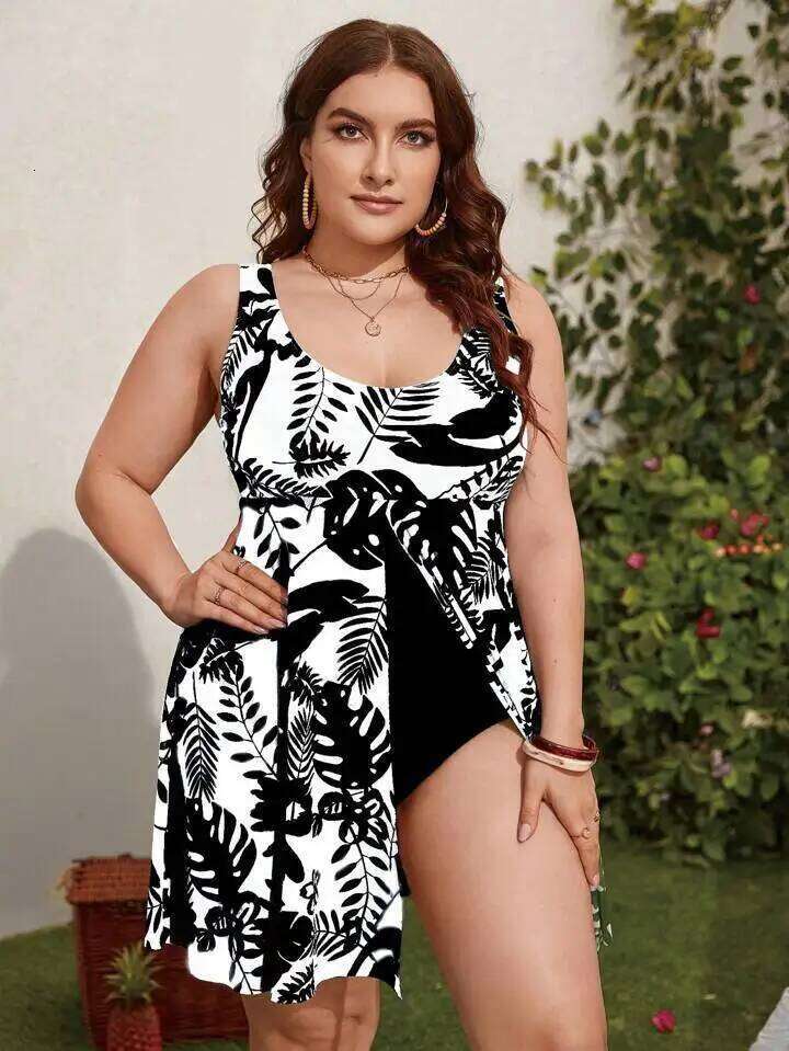 Sexy One Piece Swimsuit Women Mesh Bathing Suit 2025 Plus Size Swimdress Summer Flower Printed Swimwear Beach Wear Mujer XXXXL