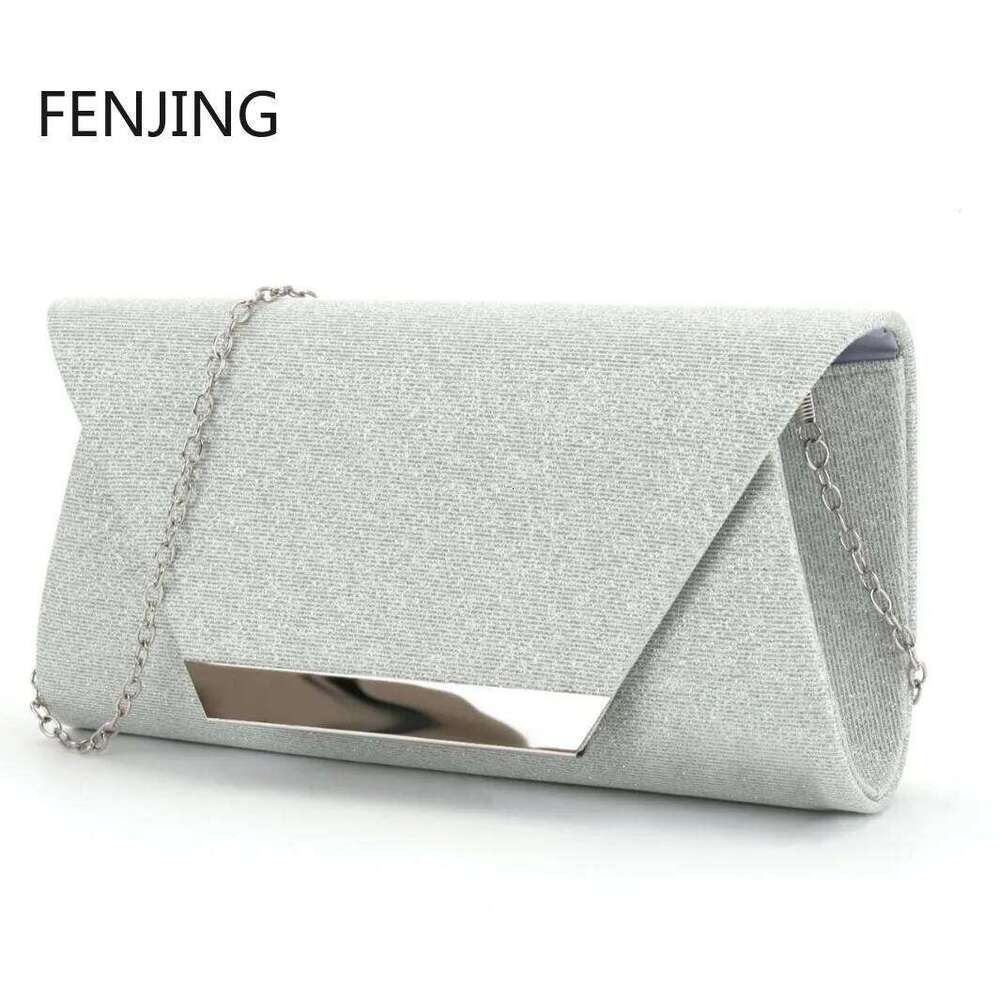 Glitter Shiny Evening Bags For Women Formal Bridal Wedding Clutch Purse Prom tail Party sier Envelope Chain Bag