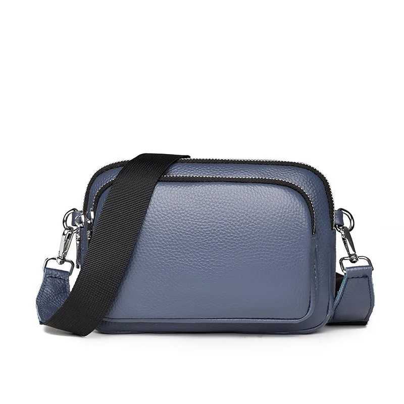 100% Genuine Leather Shoulder Bag For Women Rectangle Bags Crossbody Designer Handbag Female Solid Color Messenger Y250819