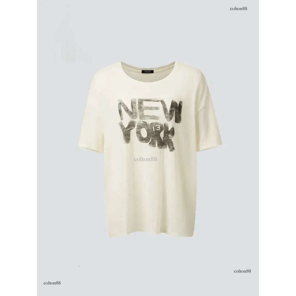 R13 Early Spring Simple White Base Shirt Fun Short Sleeve Tshirt 250324