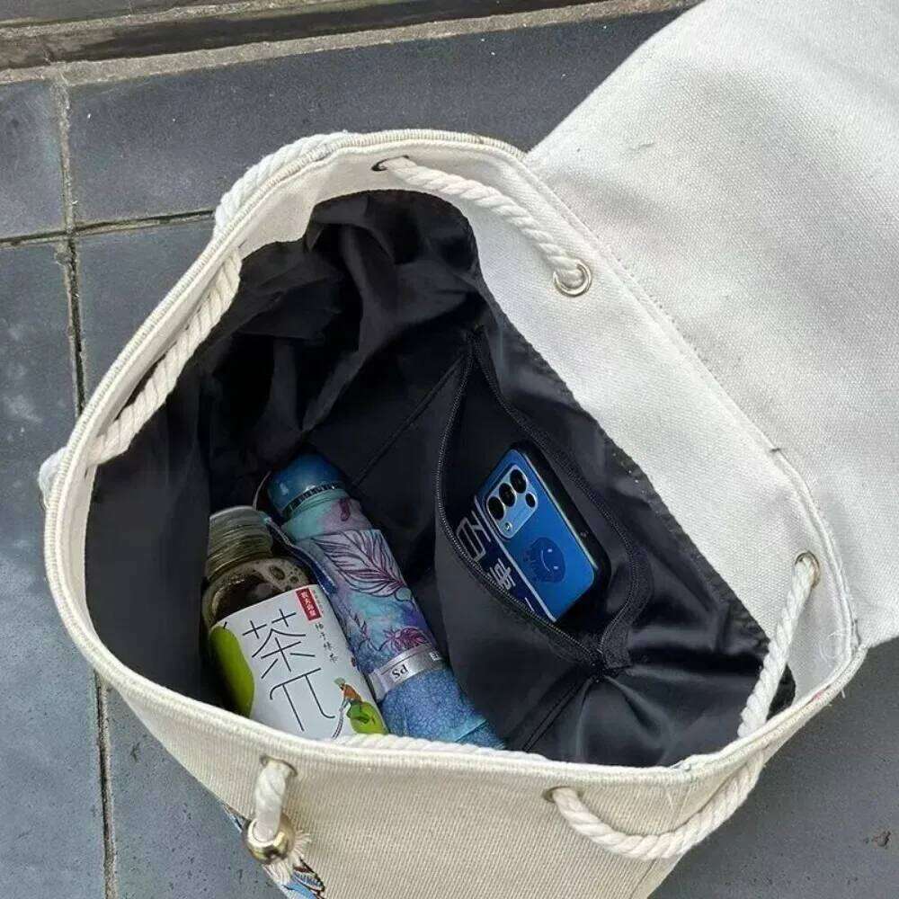 Backpacks Bags for Women Embroidery Ethnic Style Streetwear Fashion Casual Vintage Elegant Haruku Travel Canvas Bag Sports