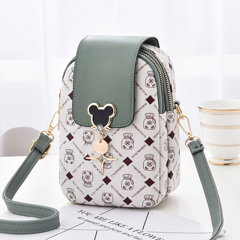 Free Shipping Designer Luxury New Fashion Printed Stylish Phone Bag Korean Trend Versatile Shoulder Crossbody Bag Leisure Mini Handbag