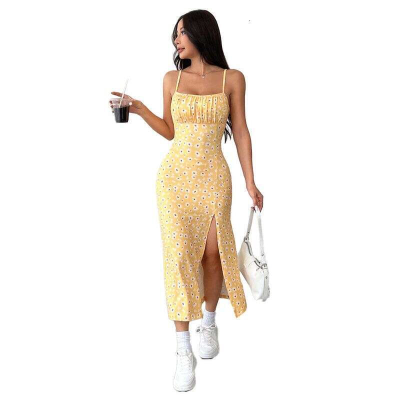 Dresses Fresh Sweet Style 2025 Spring Summer New Fashion Age-Reducing Floral Midi Dress
