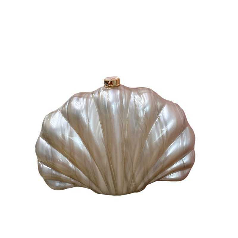 Fashionable new single shoulder crossbody bag, exquisite shell acrylic bag, niche design, dinner handbag