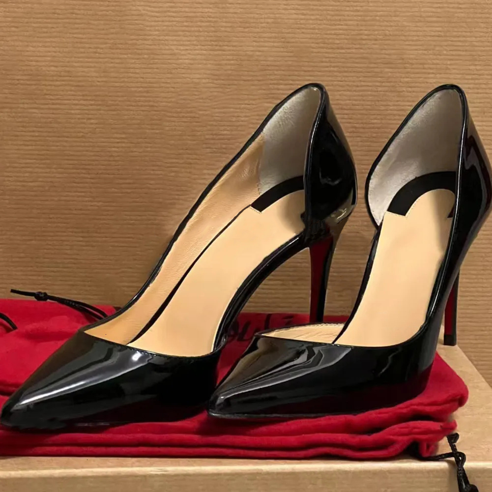 designer Brand heels Women High Heels Shoes Designer Luxury Red Soled Peep Toe Sandals Pointed Toe Sandals 6cm 8cm 10cm 12cm Nude Black Patent Leather Woman Pumps
