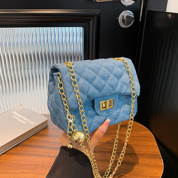 Free Shipping Designer Luxury Women's Small Square Bag New Style Small Fragrance Fashion Diamond Grid Chain Shoulder Crossbody Bag Casual Mini Ha