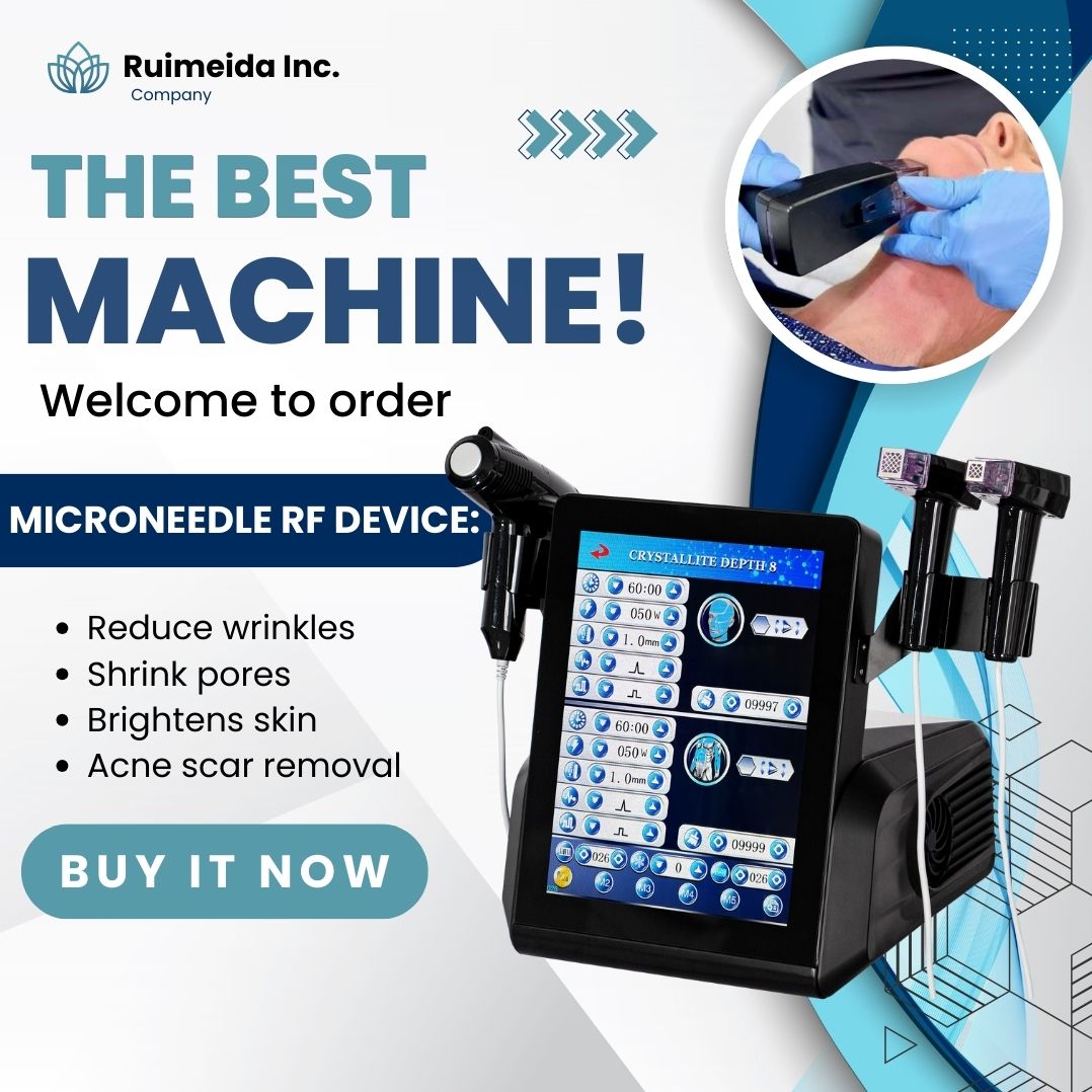 RF Microneedling Machine For Wrinkles Professional 3 In 1 With Ice Hammer To Remove Fine Lines Forehead Wrinkles Tighten Skin And Boost Collagen Thera