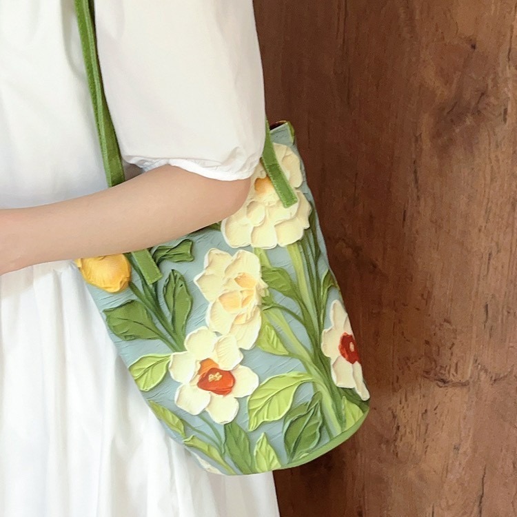 2025 Autumn Design Single Shoulder Women's Bucket Bag Large Capacity Printed Fashion Shoulder Bag Women's Crossbody Bag Designer Bag Women&#