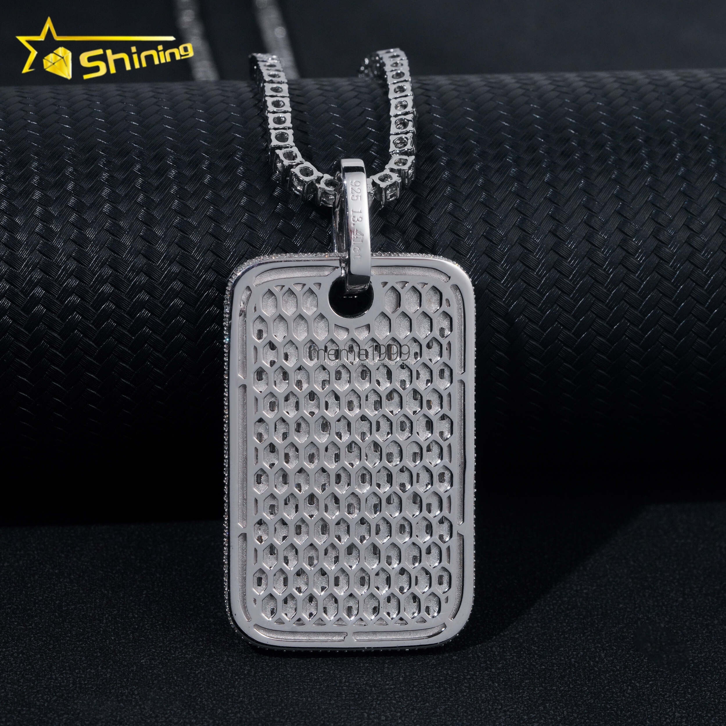 Fine Jewelry Pass Diamond Tester 925 Sterling Silver 18K Gold Plated 2.5 Iced Out Custom Hip Hop Moissanite Pendant