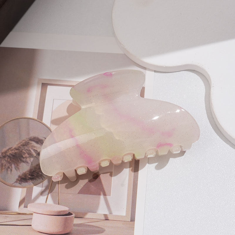 Gradual gold glitter acetate hair clip shark clip