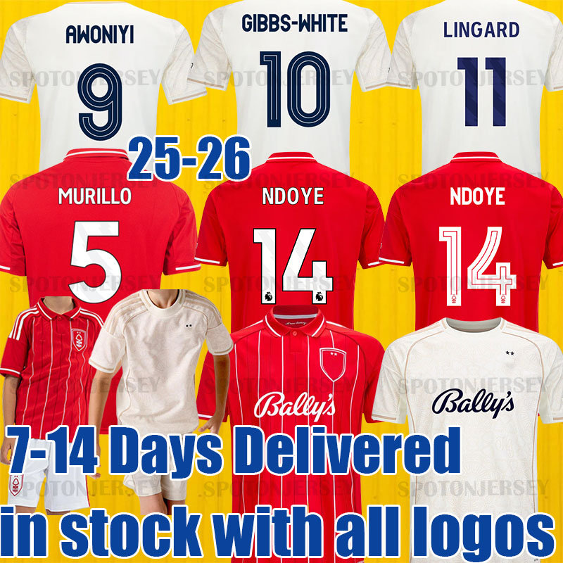 Nottingham Forests Soccer Jerseys nottingham forests shirt nffc football shirts NFFC training t shirts 2025 2026 men kids kit sets HUDSON-ODOI ELANGA GIBBS-WHITE
