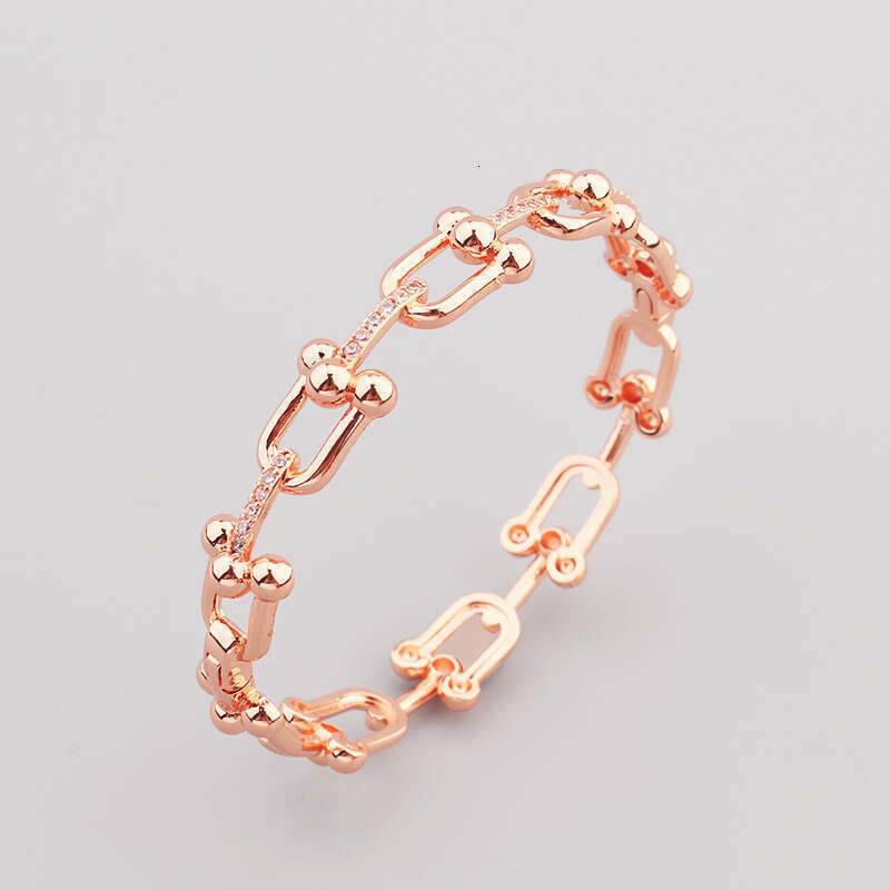 New Simple Micro Inlaid Dia Elegant Women's Bracelet Fashion Niche Bangle Jewelry Internet Celebrity Hot Item