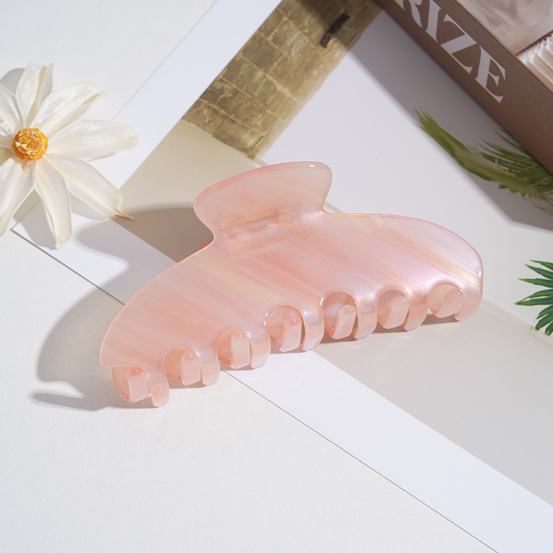 Korean-style hairpin women's acrylic hairpin for gripping the back of the head. Ladies' ponytail hairpin with shark clip.