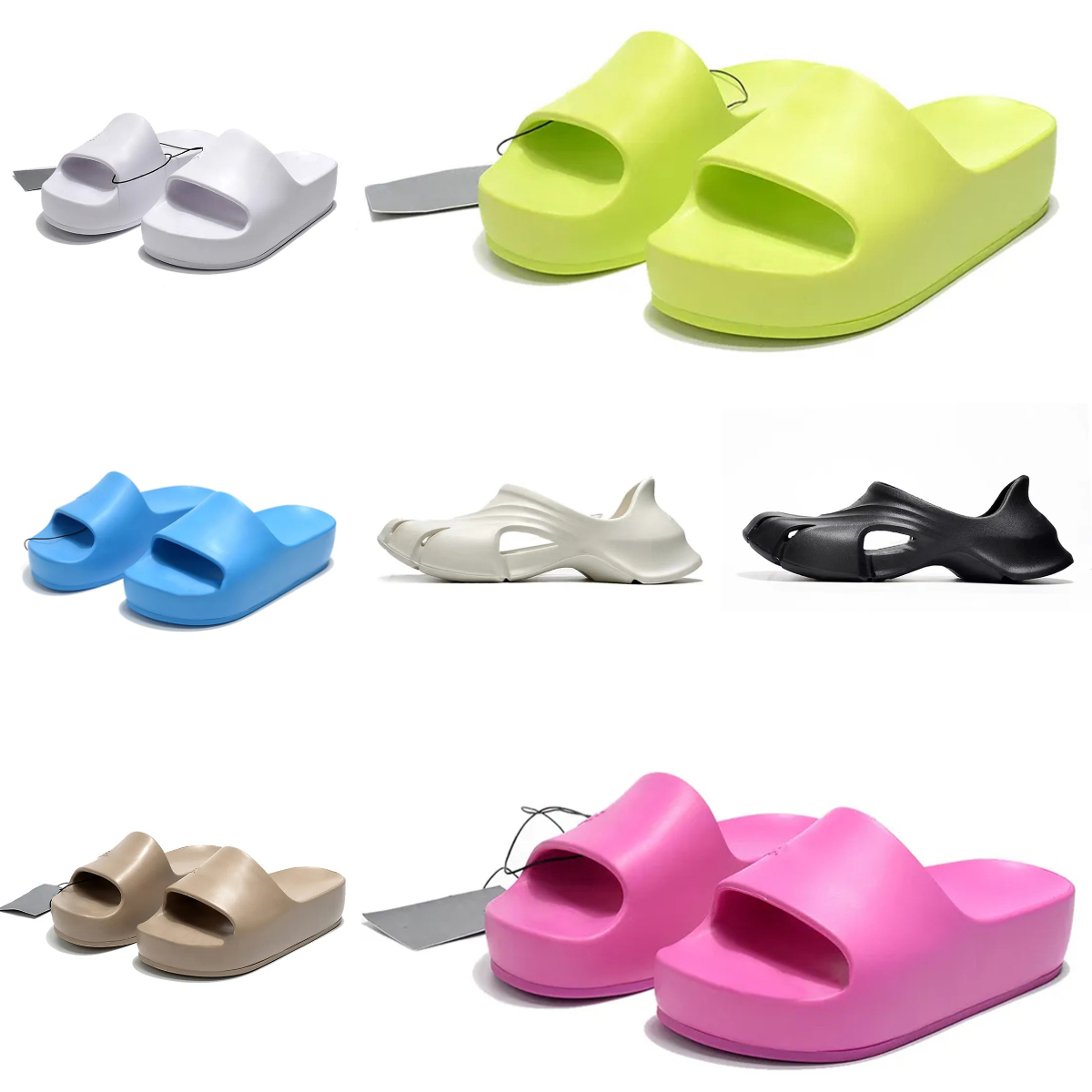 size 35-45 Designer Sandals Women Slides Rubber Slippers Ladies Flat Beach Script Summer Fall Mules Outdoor Waterproof Luxury sandal