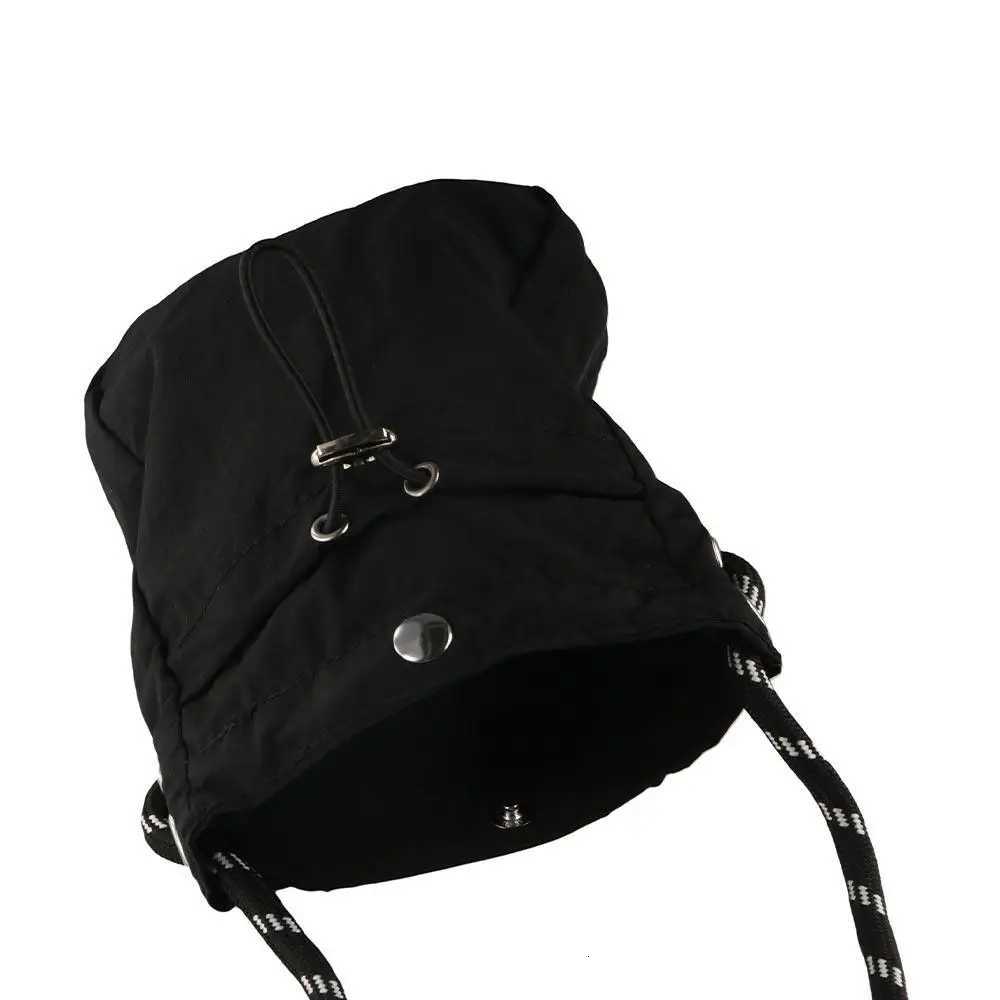 Cute Korean Style Drawstring Phone Bag Large Capacity Tote Bag Crossbody Bag Niche Design Solid Color Shoulder Bag Y250819