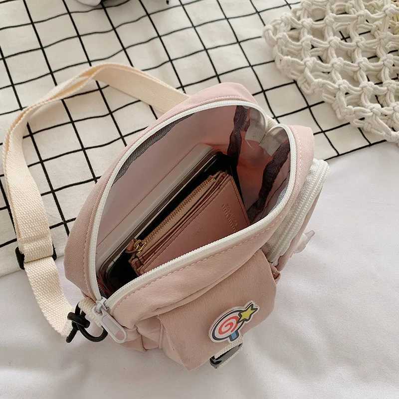 Fashion Canvas Crossbody Bags for Women 2023 Small Shoulder Messenger Bag Students Cotton Cloth Mini Female Handbags Purse Flap Y250819