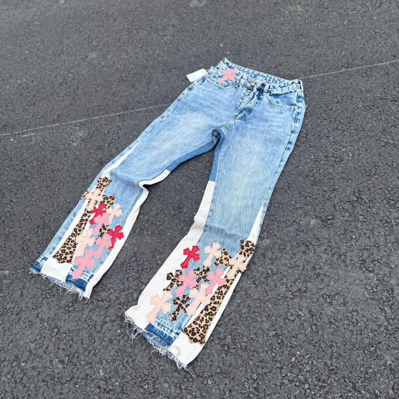 2025 New Hip-Hop Gothic Style Jeans for Women Street Slim Fit Y2K High Waist Flared Pants