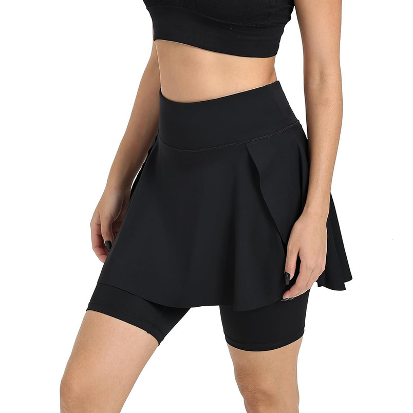 Women Athletic with Legging(Shorts Longer Than Skirs),Women Split Swim Skorts Skirts Pockets