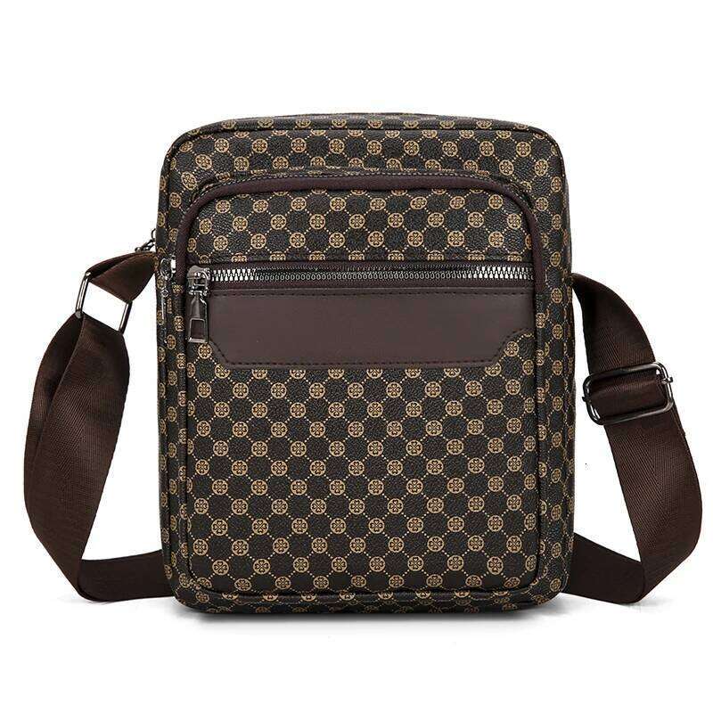 Casual printed PU leather men's shoulder crossbody bags designer messenger bag sacoches hommes