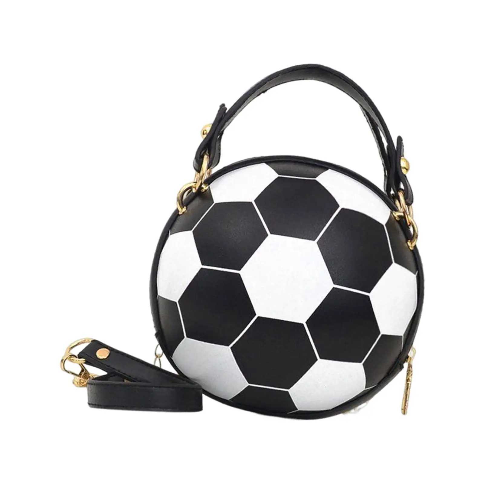 Women Football Shaped Cross Body Bag Purse Round Handbag Messenger Bag PU Shoulder Bag for Cosmetics Evening Street Casual Phone Y250819