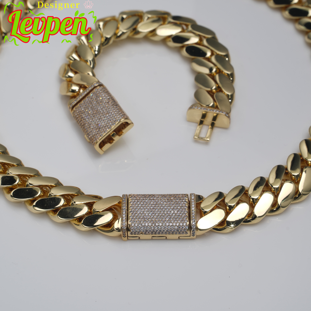 Cuban Miami Wholesale Chain Hiphop Men Necklace 10k 14k Gold Cuban Link Chain Fashion Jewelry Necklaces