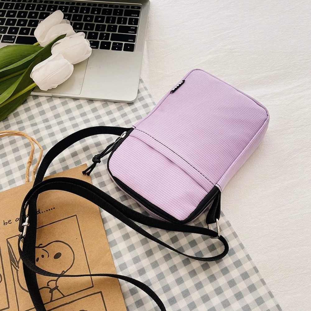 Large-Screen Fashionable Mobile Phone Bag Fabric Vertical Neck Hanging Crossbody Bag Portable Coin Purse Y250819