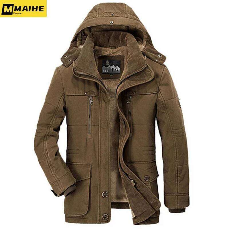 New Minus 40 Degrees Winter Jacket Men Thicken Warm Cotton-Padded Jackets Men's Hooded Windbreaker Parka Plus Size 5XL 6XL Coats