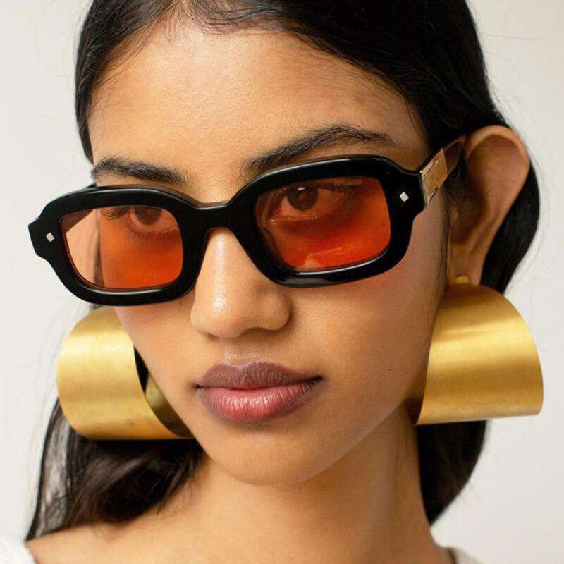 Designer Men's High-End Narrow Square Small Frame Sunglasses for Women