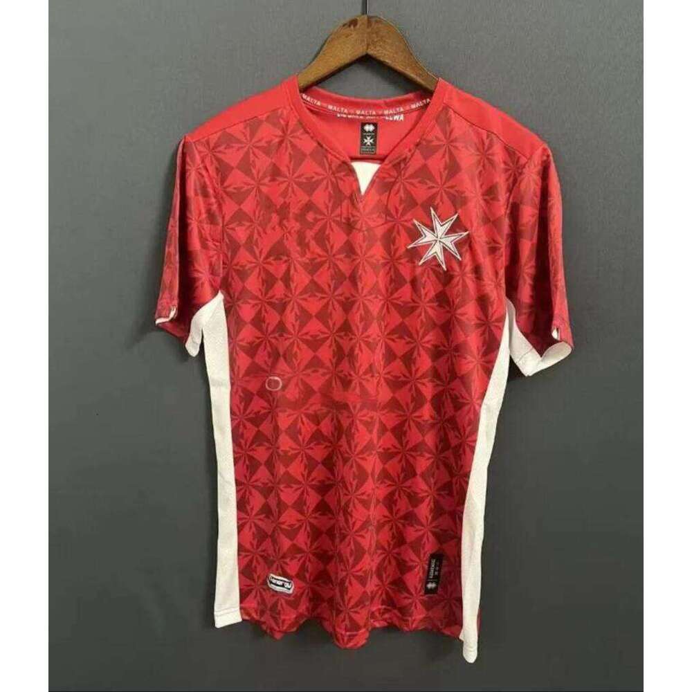 2324 Malta National Team Mens Soccer Home Red Classic Football Shirts Short Sleeve Uniforms t-shirt football americain Jerseys de futbol Free shipping