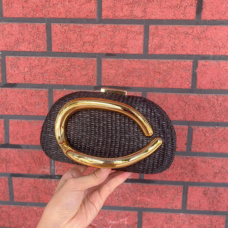 Simple and Luxurious New Women's Bag Plaid Evening Bag Ladies' Dress Clutch Decorative Single Shoulder Crossbody Bag