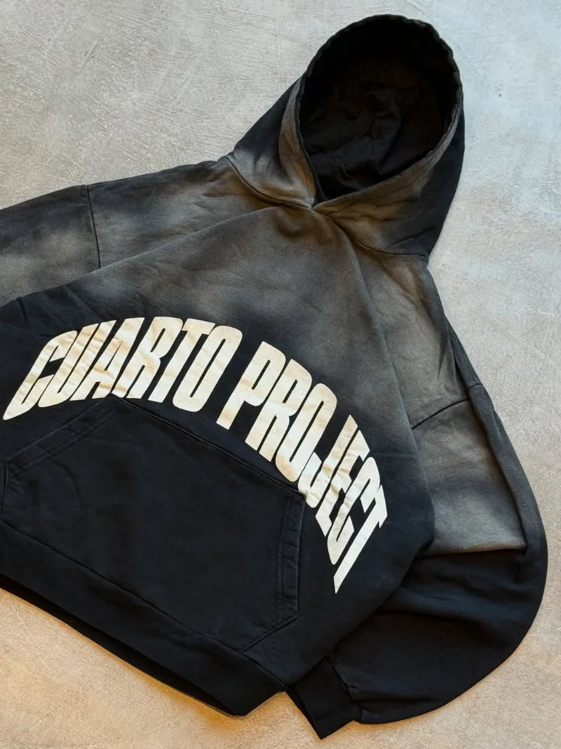 Goth Punk Harajuku Retro Letter Print Oversized Hoodie Men Y2k American Trendy High Street Pullover Sweatshirt Women 250815