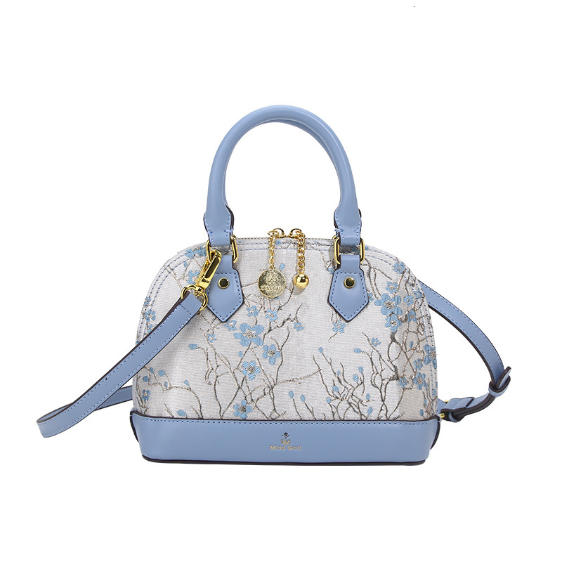 Free Shipping Designer Luxury Heavy Embroidery Women's Shell Bag Mini Handbag Chinese Style New High-end Contrasting Single Shoulder Crossbody Ba