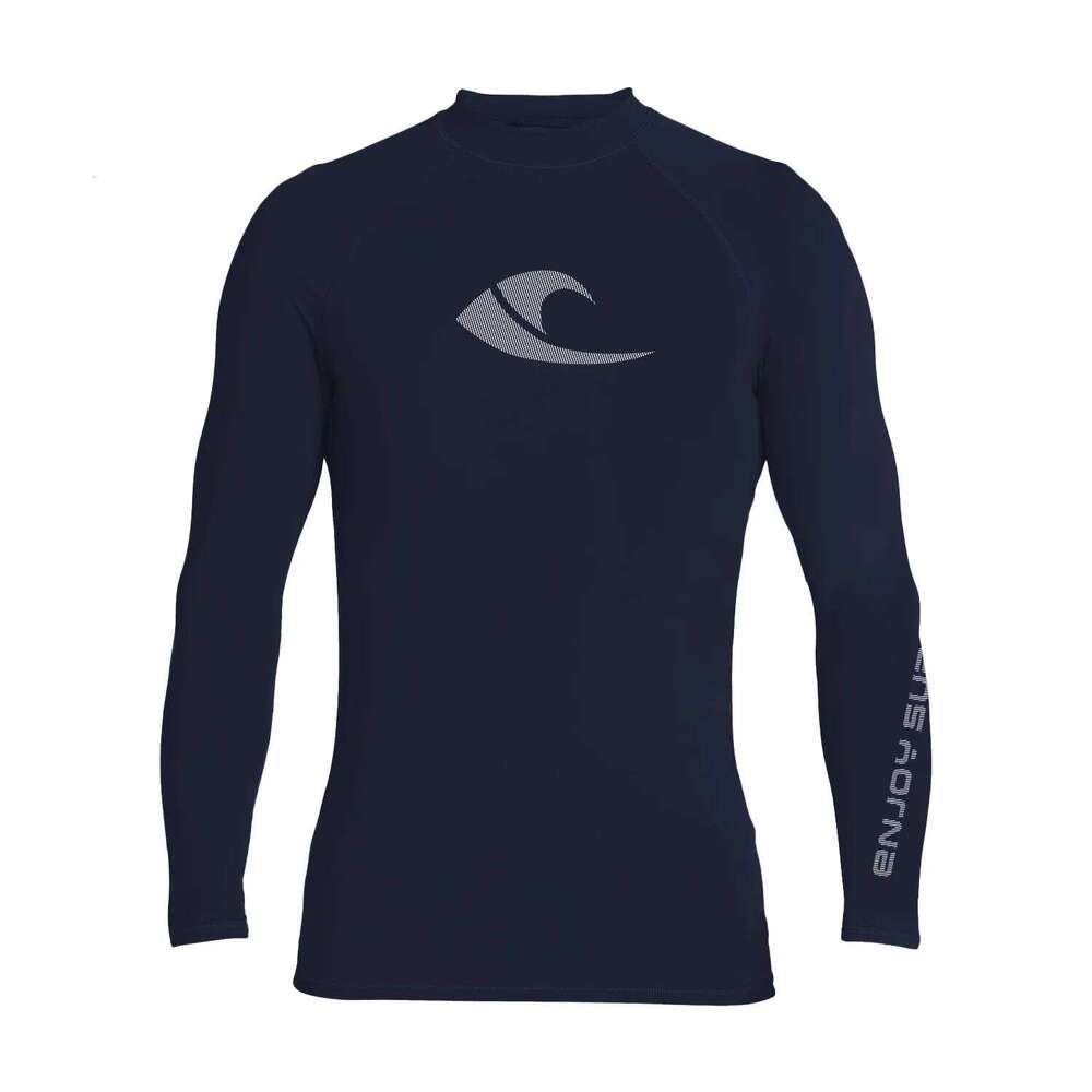 Mens Surfing Diving Swimwear Quick-Dry Stretch UV Protection Swim Shirt Rash Guard For Beach Sports Top