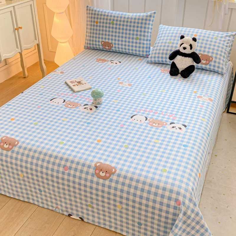 Cotton Flannel Bed Sheet Set - Printed Smooth Durable Lightweight Breathable 1/2/3 Piece Bedroom Collection Y250819
