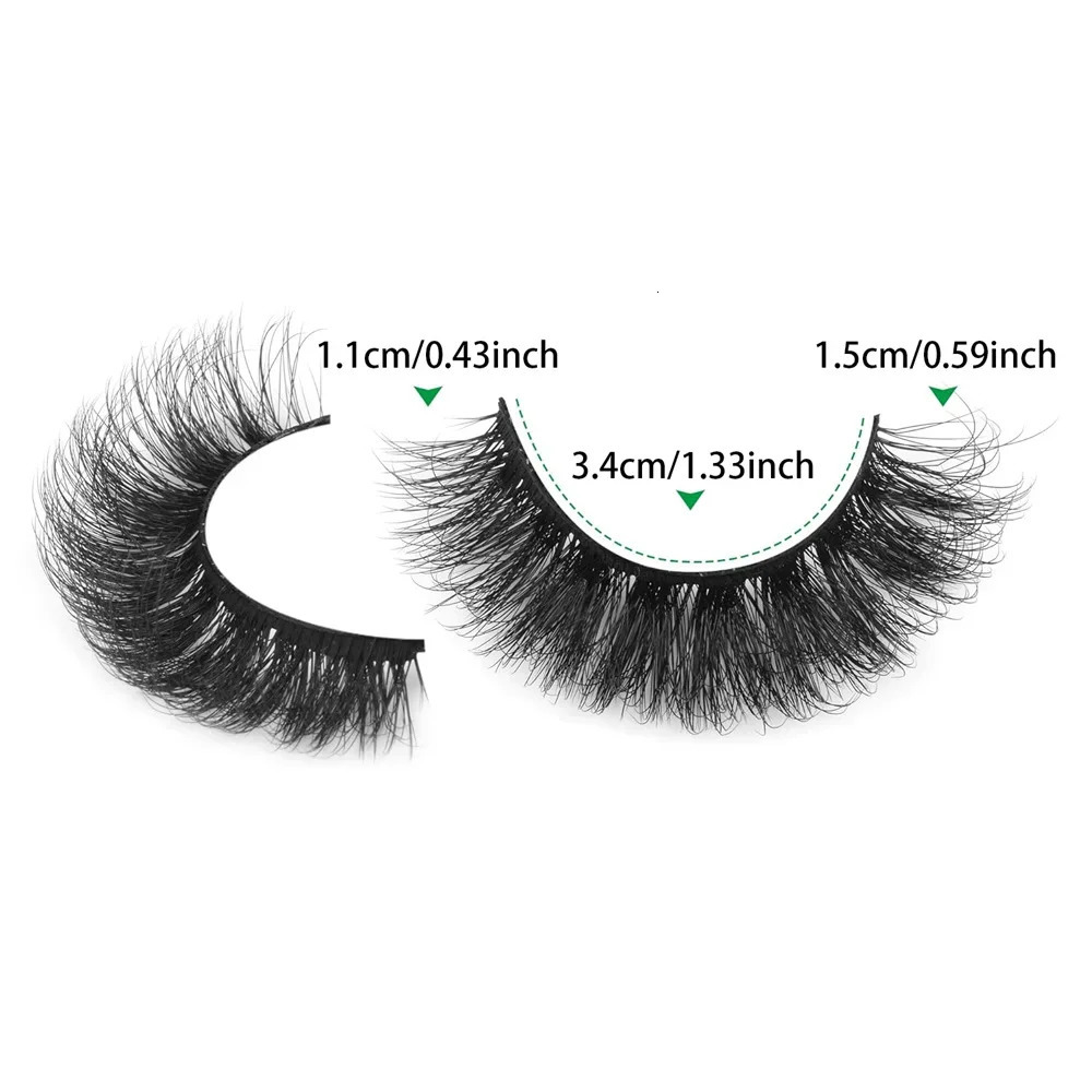 14 Pairs Natural Look False Eyelashes Thick Fluffy Faux Mink Lashes Pack Cat Eye that Like s Black 250811
