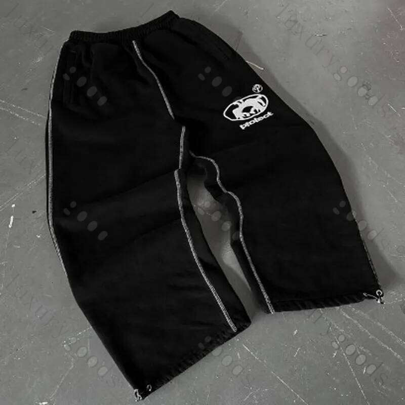 Men's Pants Streetwear Y2K Sweatpants Mens Haruku Hip Hop Letter Embroidery Baggy Casual Elastic Waist Jogging Z260315