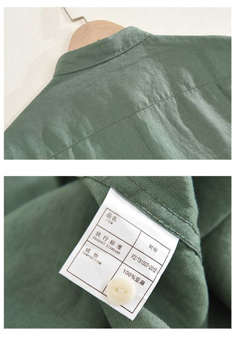 100% Linen new brand Italy casual solid shirt men fashion comfortable yellow shirts men chemise camisa tops mens clothes Y250819